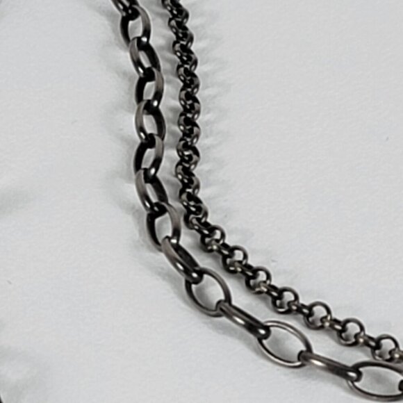 SILPADA OXIDIZED STERLING SILVER 925 PEARL CRYSTAL DROP TASSEL NECKLACE 34" - Picture 10 of 14